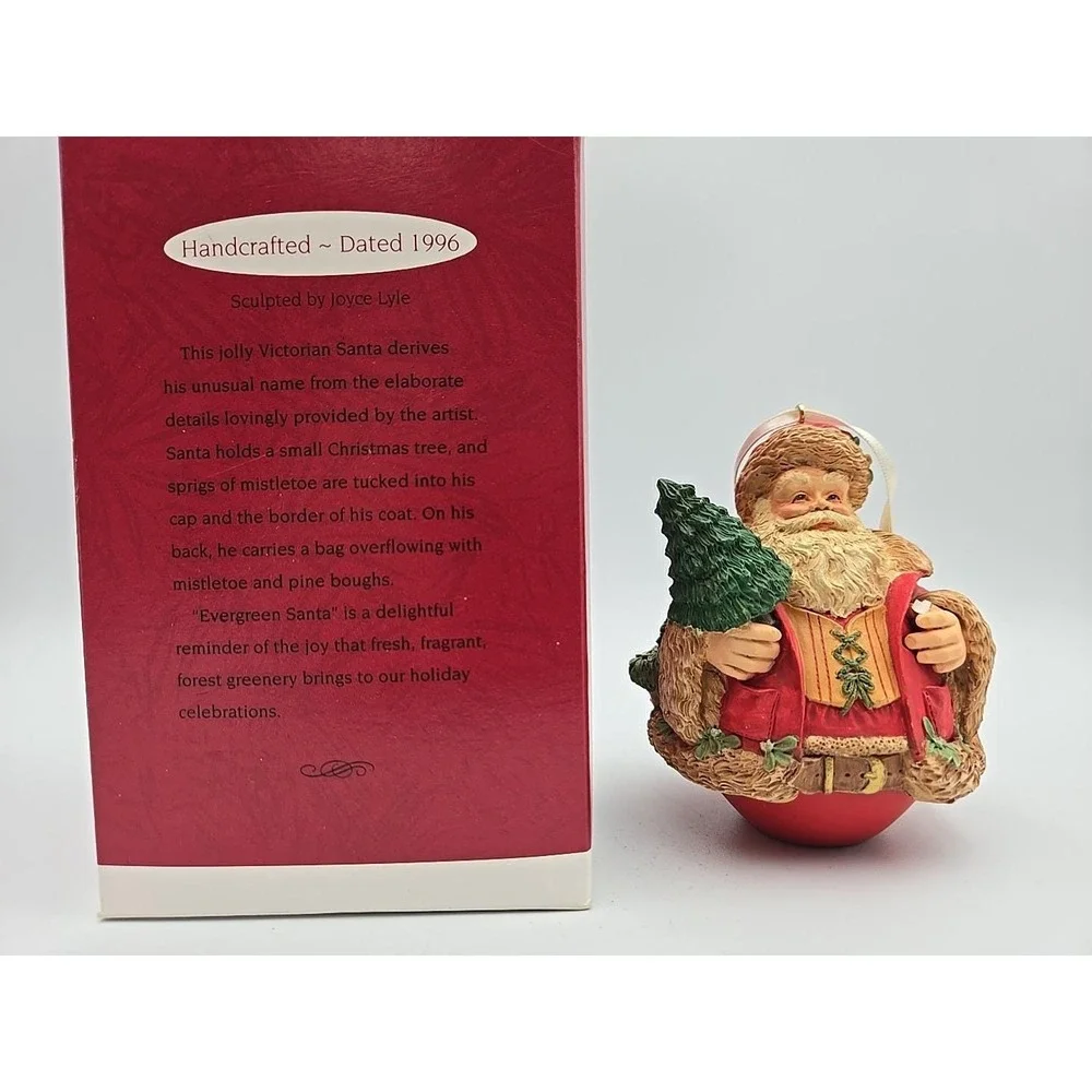 Vintage 1996 Hallmark Keepsake Xmas Ornament Evergreen Santa Special Edition‎